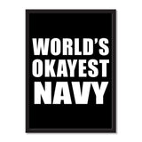 World's Okayest Navy - Portrait Frame Photo Tile