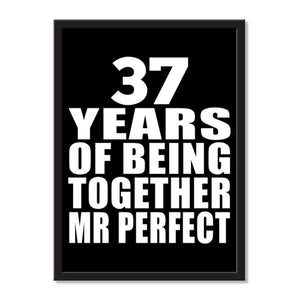 37 Years Of Being Together Mr Perfect - Portrait Frame Photo Tile