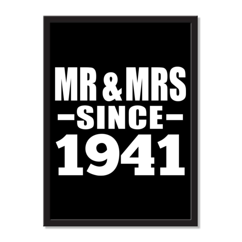 Mr & Mrs Since 1941 - Portrait Frame Photo Tile