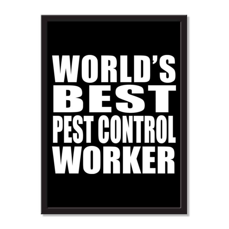 World's Best Pest Control Worker - Portrait Frame Photo Tile