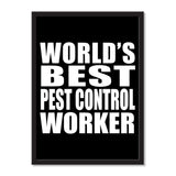 World's Best Pest Control Worker - Portrait Frame Photo Tile