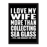 I Love My Wife More Than Collecting Sea Glass ...Yes, She Bought Me This - Portrait Frame Photo Tile