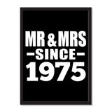 Mr & Mrs Since 1975 - Portrait Frame Photo Tile