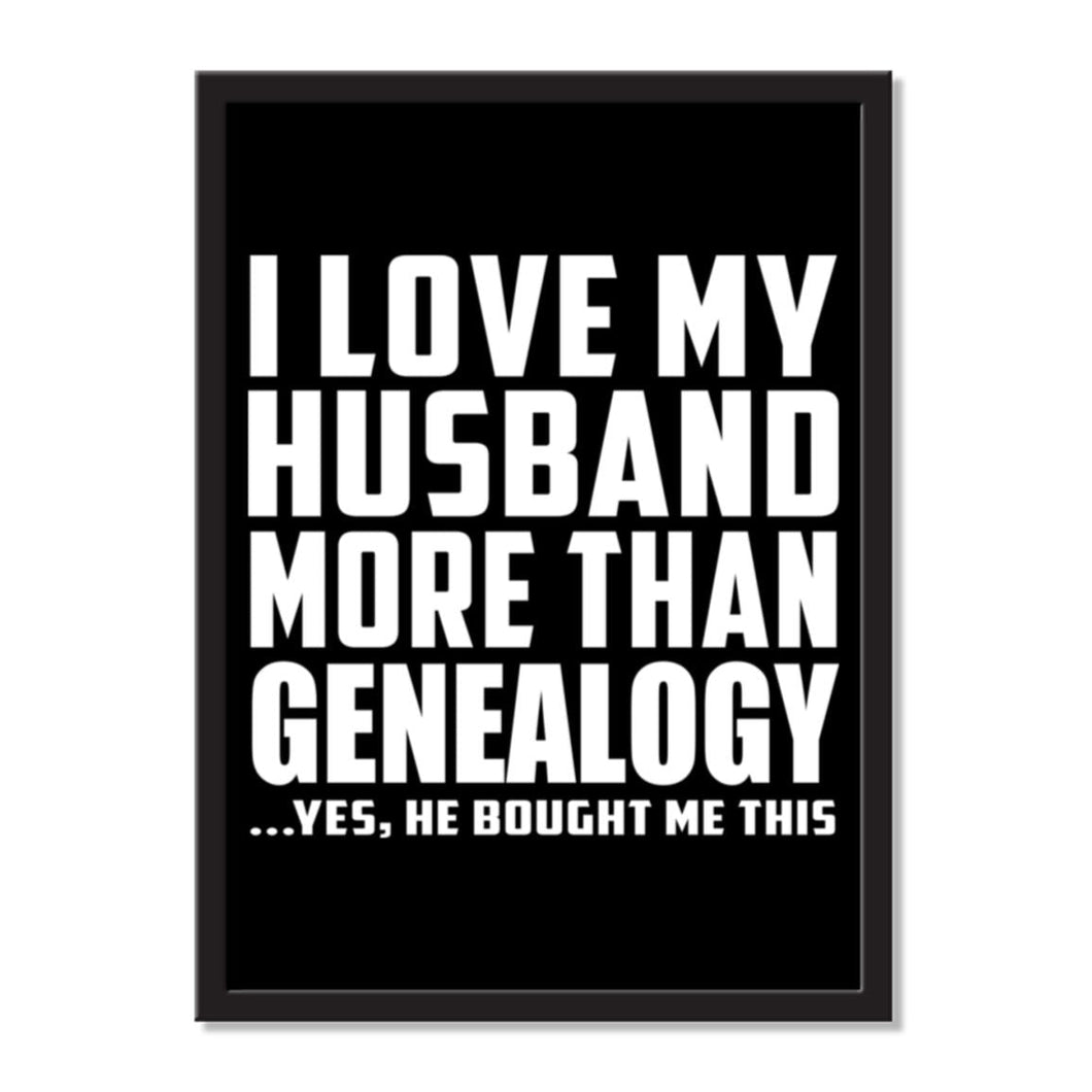 I Love My Husband More Than Genealogy ...He Bought Me This - Portrait Frame Photo Tile