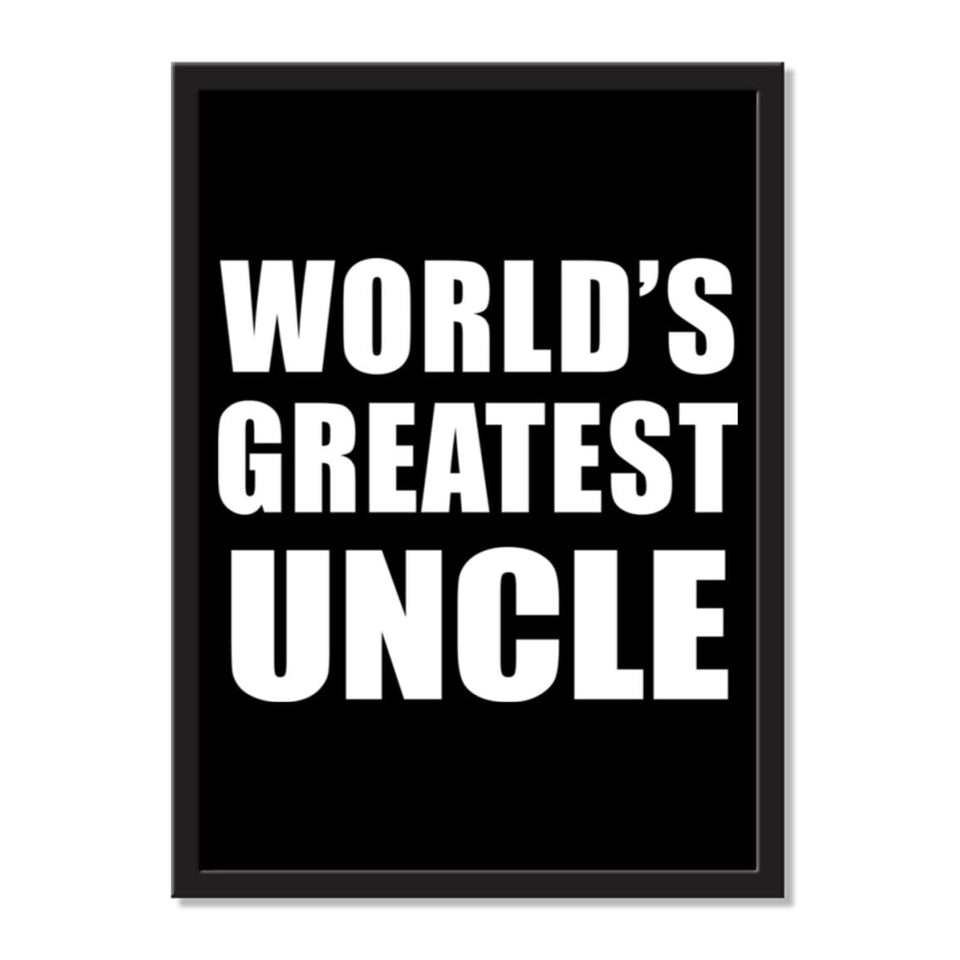 World's Greatest Uncle - Portrait Frame Photo Tile