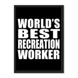 World's Best Recreation Worker - Portrait Frame Photo Tile