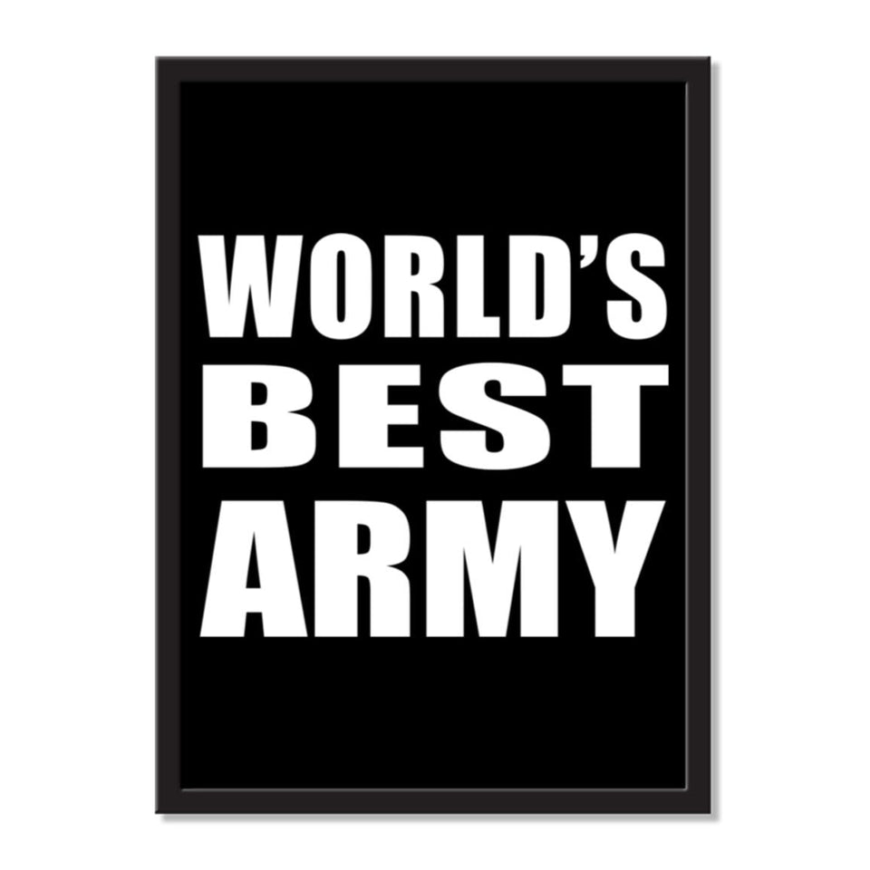 World's Best Army - Portrait Frame Photo Tile