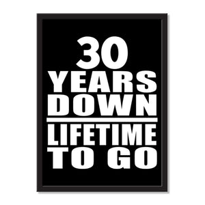 30 Years Down Lifetime To Go - Portrait Frame Photo Tile