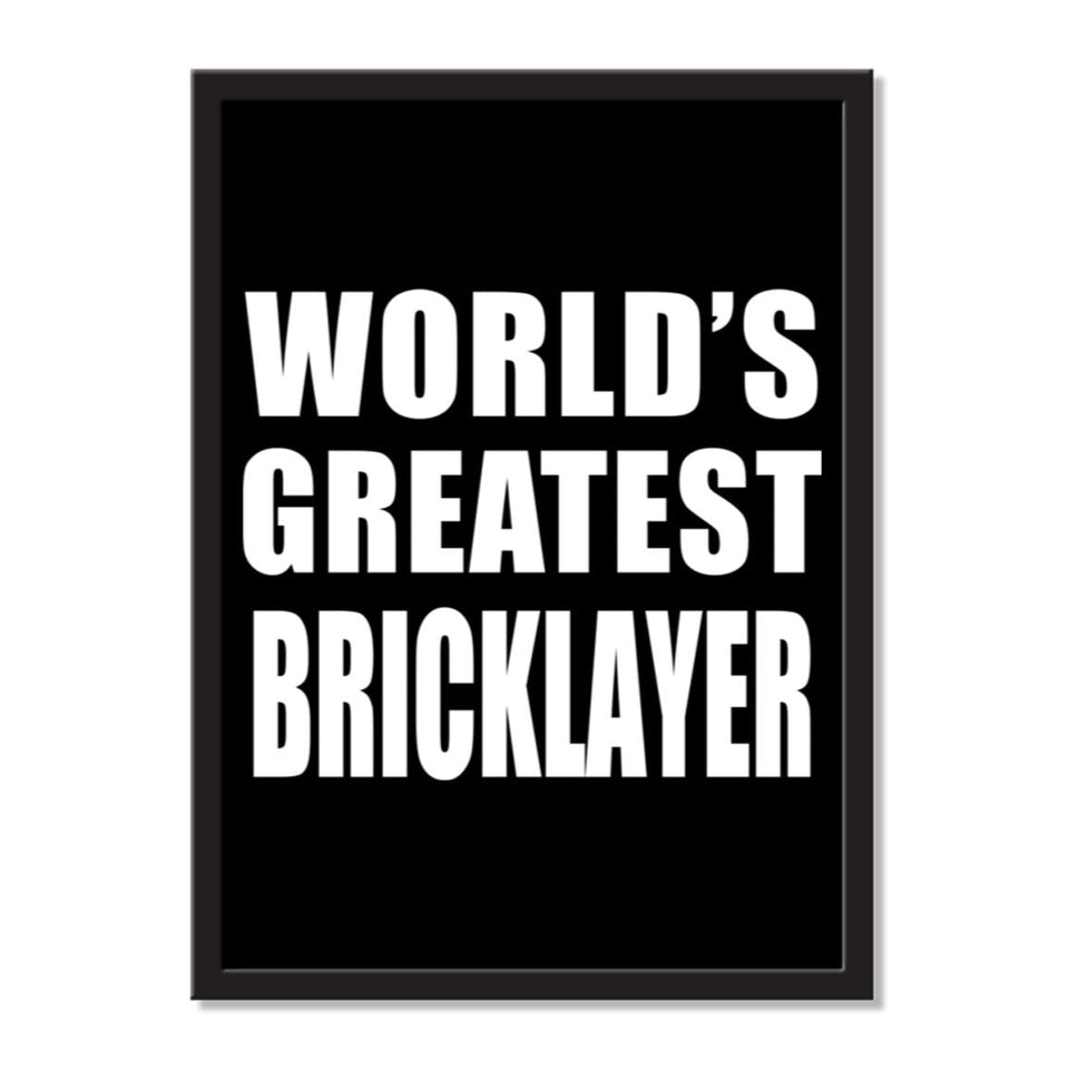 World's Greatest Bricklayer - Portrait Frame Photo Tile