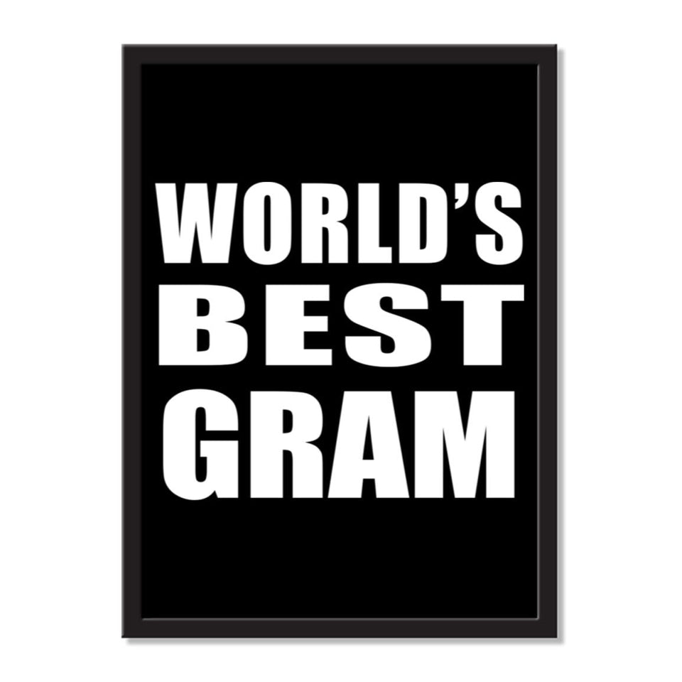 World's Best Gram - Portrait Frame Photo Tile