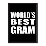 World's Best Gram - Portrait Frame Photo Tile