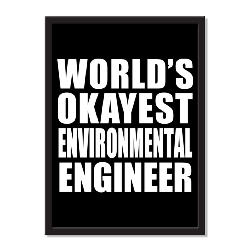 World's Okayest Environmental Engineer - Portrait Frame Photo Tile