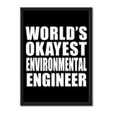 World's Okayest Environmental Engineer - Portrait Frame Photo Tile