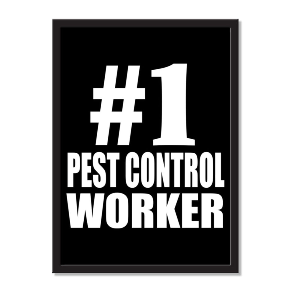 Number One #1 Pest Control Worker - Portrait Frame Photo Tile