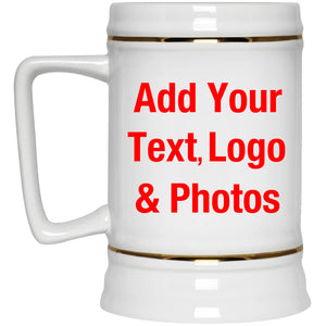 Personalized Custom Gift, Add Photo Logo Text Picture - Beer Stein