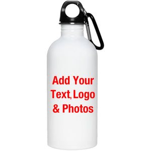 Personalized Custom Gift, Add Photo Logo Text Picture - Water Bottle