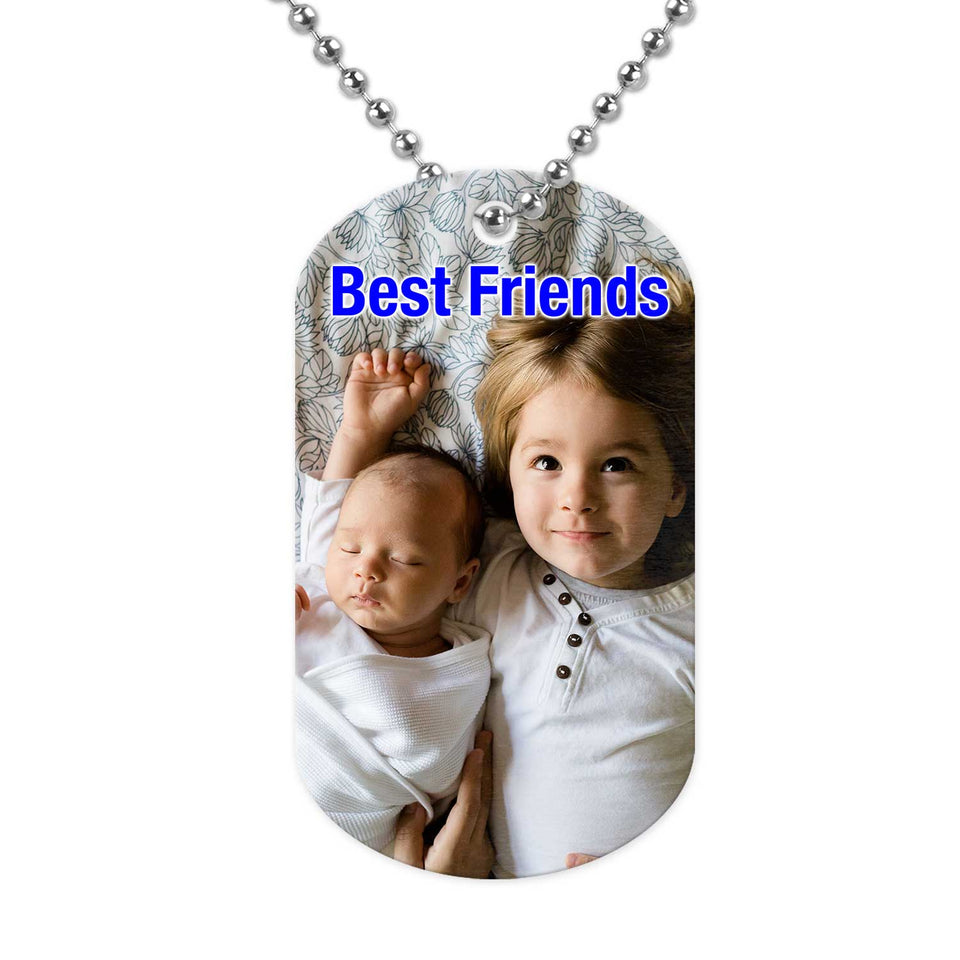 Personalized Custom Gift, Add Photo Logo Text Picture - Military Dog Tag