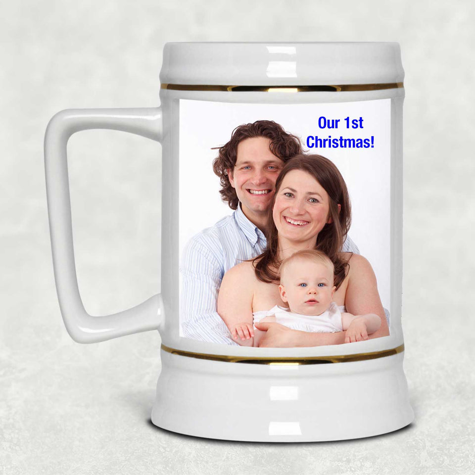 Personalized Custom Gift, Add Photo Logo Text Picture - Beer Stein