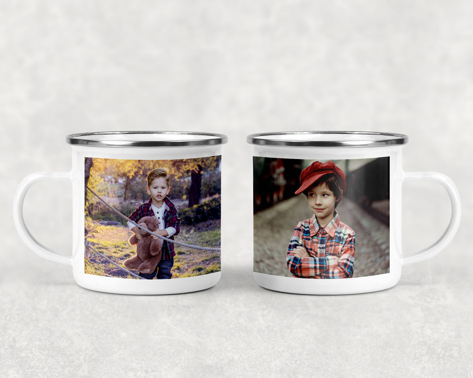 Personalized Custom Gift, Add Photo Logo Text Picture - 12oz Camping Mug