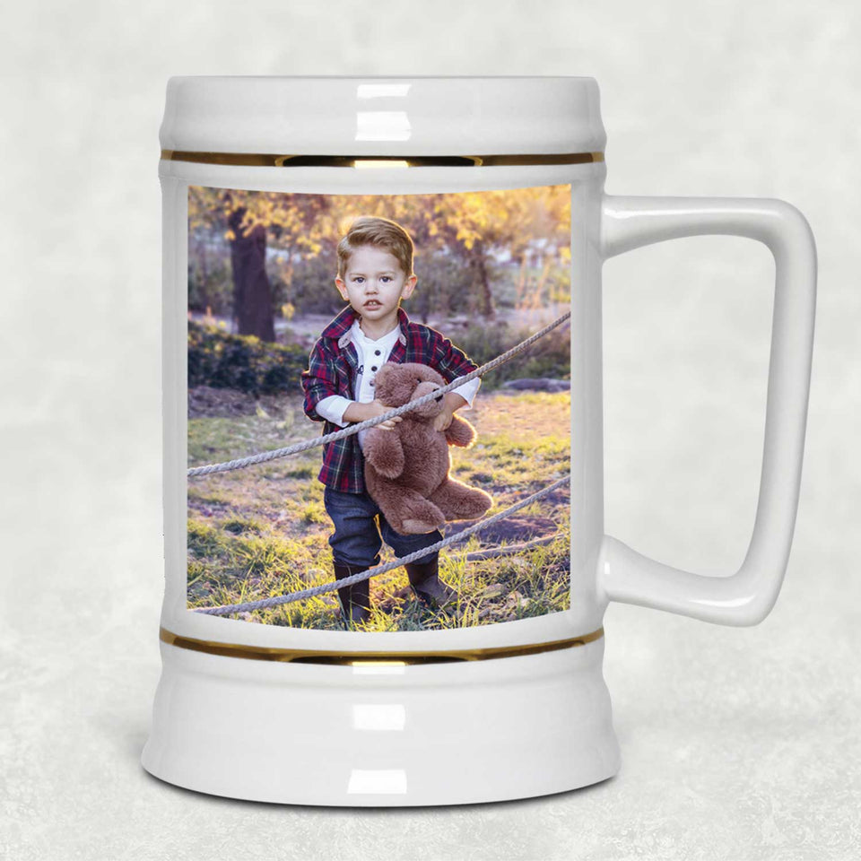Personalized Custom Gift, Add Photo Logo Text Picture - Beer Stein