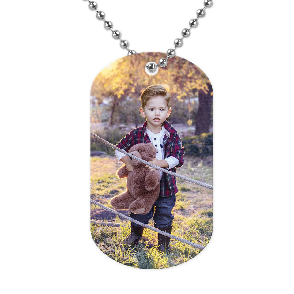 Personalized Custom Gift, Add Photo Logo Text Picture - Military Dog Tag