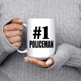 Number One #1 Policeman - 15 Oz Coffee Mug