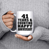 Happy 41st Anniversary 41 Years & Counting - 15 Oz Coffee Mug