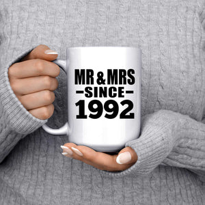 32nd Anniversary Mr & Mrs Since 1992 - 15 Oz Coffee Mug