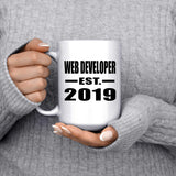 Web Developer Established EST. 2019 - 15oz Coffee Mug
