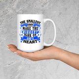 The Smallest Hands Make The Biggest Mark On Dad's Heart - 15 Oz Coffee Mug