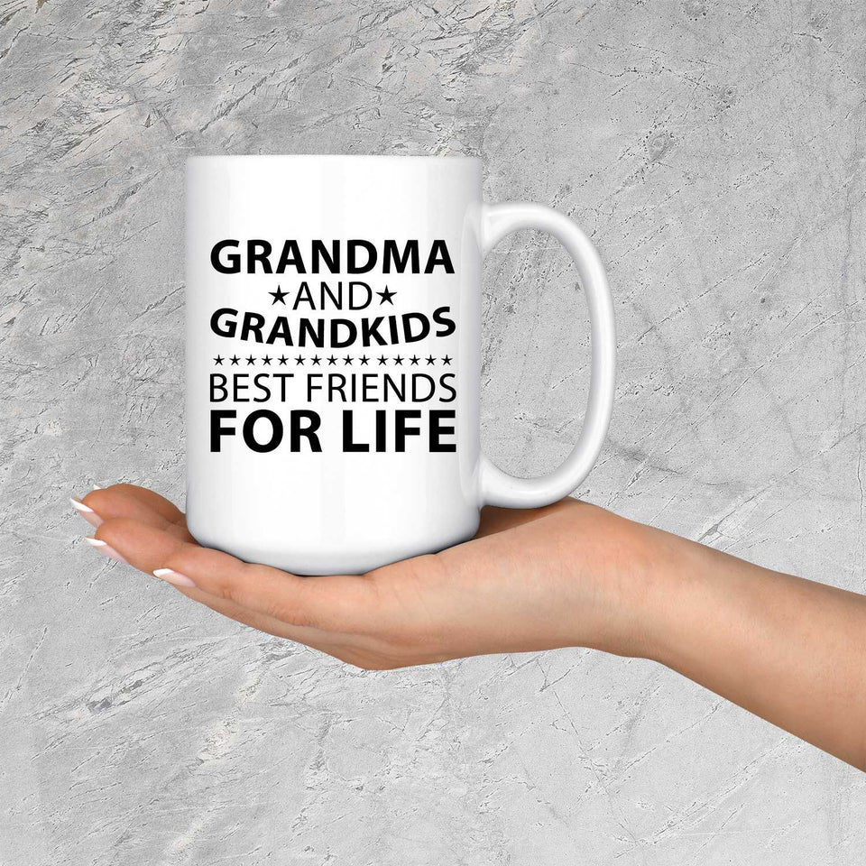 Grandma and Grandkids, Best Friends For Life - 15 Oz Coffee Mug