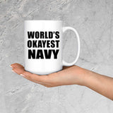 World's Okayest Navy - 15 Oz Coffee Mug