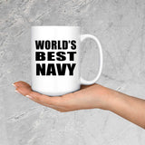World's Best Navy - 15 Oz Coffee Mug