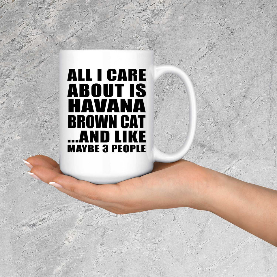 All I Care About Is Havana Brown Cat - 15 Oz Coffee Mug