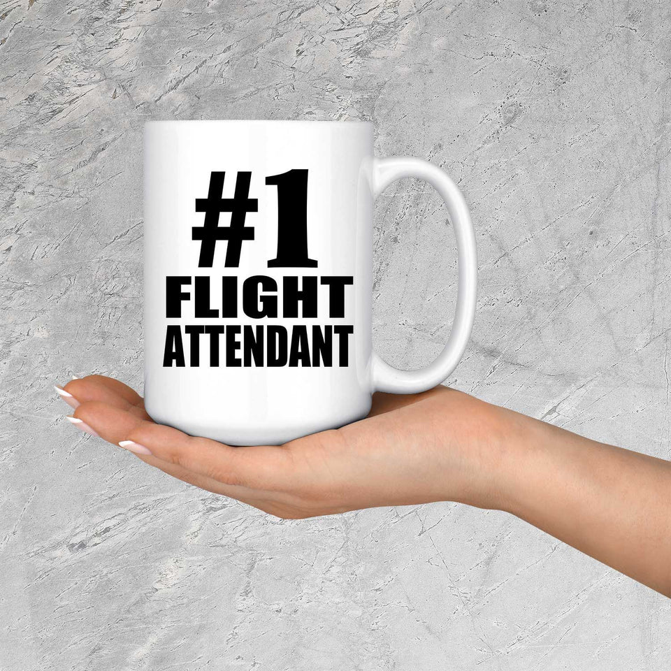 Number One #1 Flight Attendant - 15 Oz Coffee Mug
