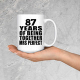 87th Anniversary 87 Years Of Being Mrs Perfect - 15 Oz Coffee Mug