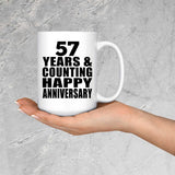Happy 57th Anniversary 57 Years & Counting - 15 Oz Coffee Mug