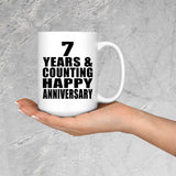 Happy 7th Anniversary 7 Years & Counting - 15 Oz Coffee Mug