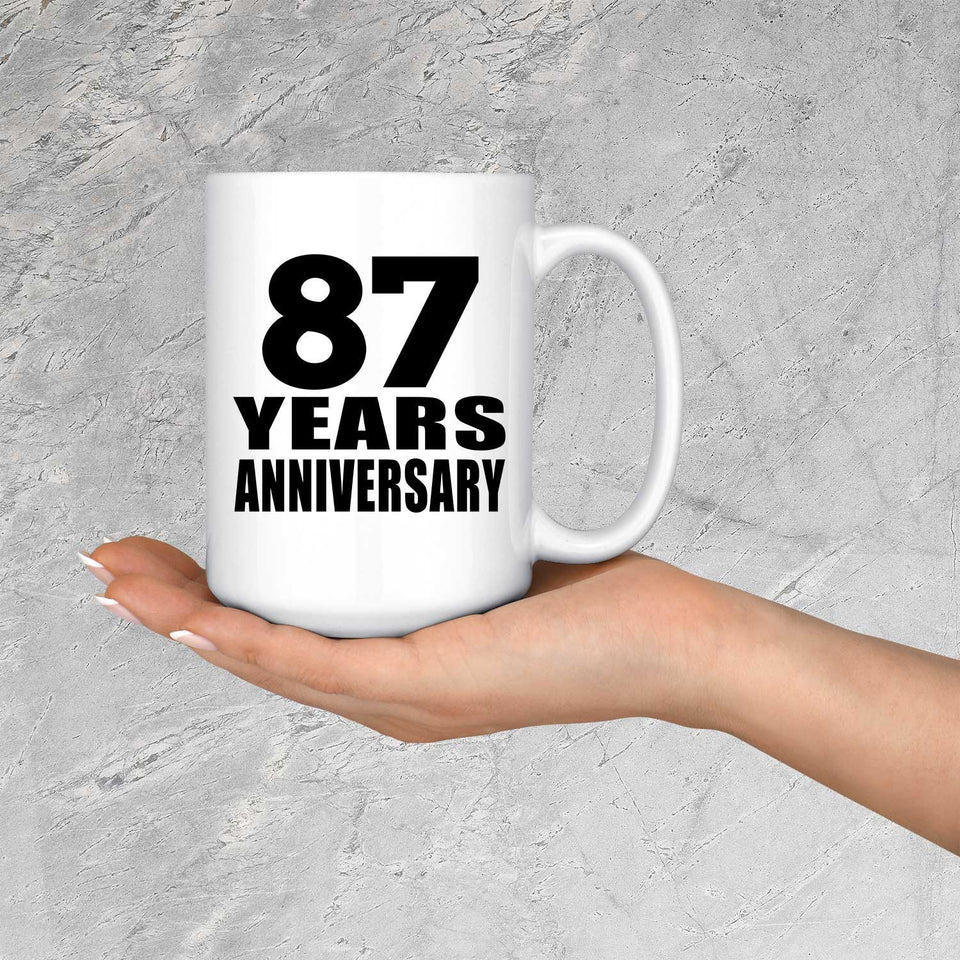 87th Anniversary 87 Years - 15 Oz Coffee Mug