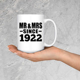 102nd Anniversary Mr & Mrs Since 1922 - 15 Oz Coffee Mug