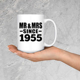 69th Anniversary Mr & Mrs Since 1955 - 15 Oz Coffee Mug