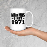 53rd Anniversary Mr & Mrs Since 1971 - 15 Oz Coffee Mug
