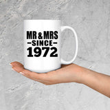 52nd Anniversary Mr & Mrs Since 1972 - 15 Oz Coffee Mug