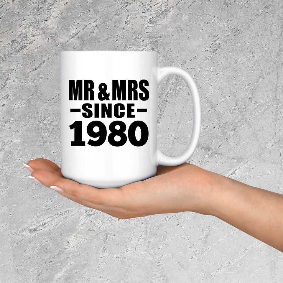 44th Anniversary Mr & Mrs Since 1980 - 15 Oz Coffee Mug