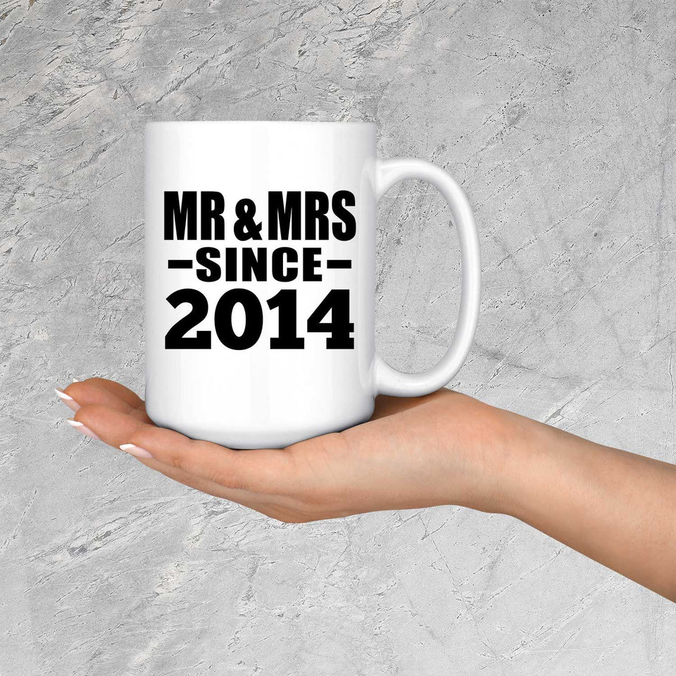 10th Anniversary Mr & Mrs Since 2014 - 15 Oz Coffee Mug