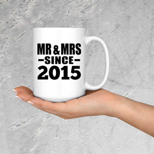 9th Anniversary Mr & Mrs Since 2015 - 15 Oz Coffee Mug