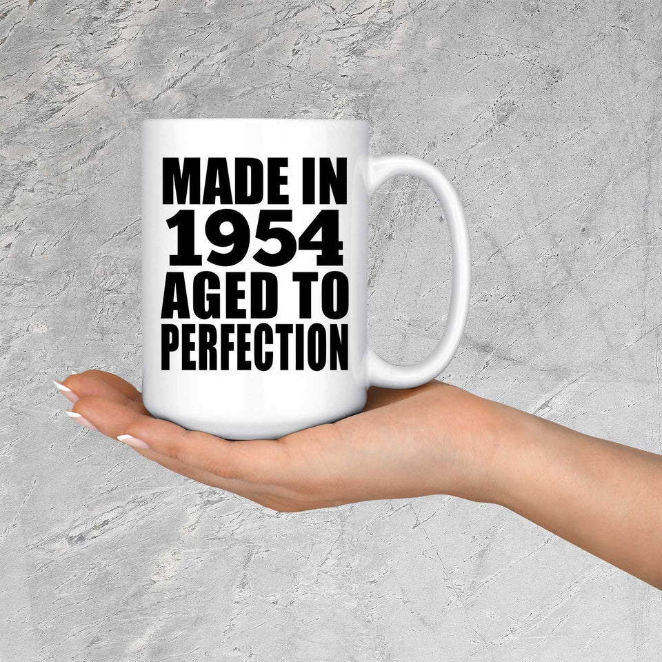 70th Birthday Made In 1954 Aged to Perfection - 15 Oz Coffee Mug