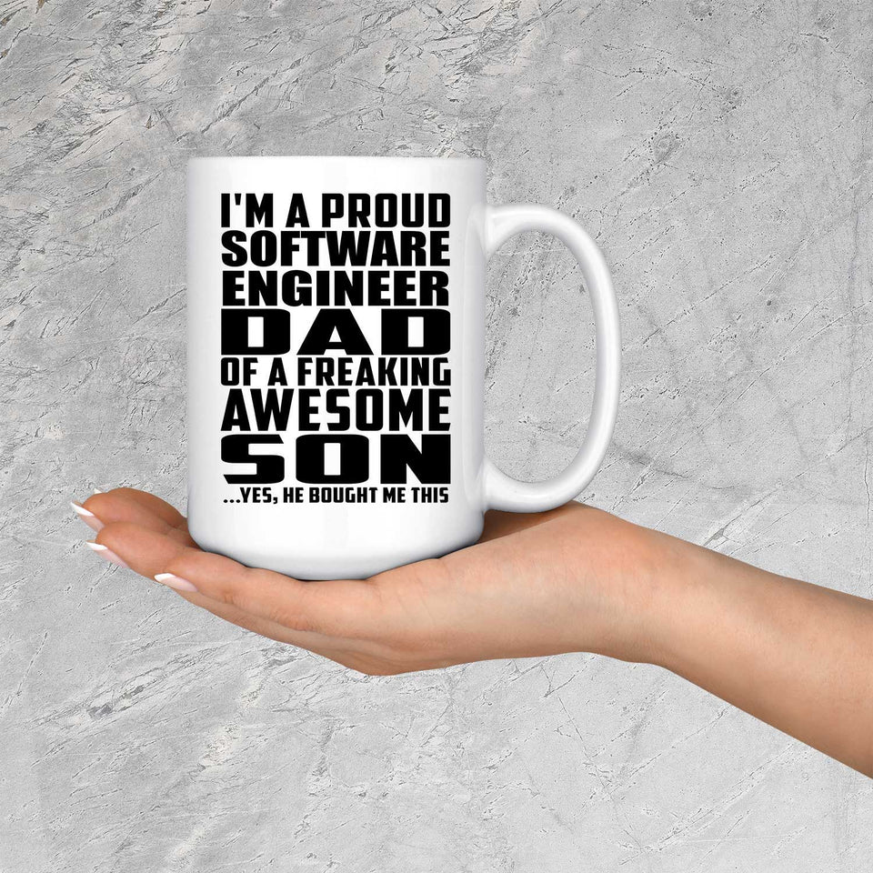 Proud Software Engineer Dad Of Awesome Son - 15 Oz Coffee Mug