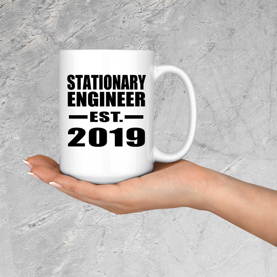 Stationary Engineer Established EST. 2019 - 15oz Coffee Mug