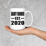 Dairy Farmer Established EST. 2020 - 15oz Coffee Mug